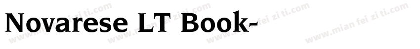 Novarese LT Book字体转换